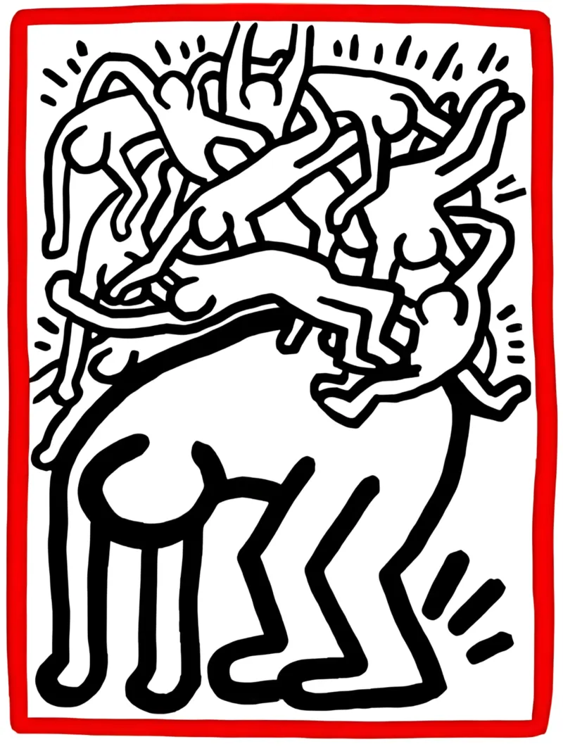 Lotta all'Aids in tutto il mondo di Keith Haring pellicola backlit da tokovictory