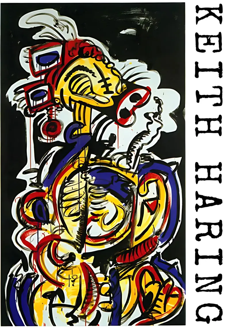 Rosso-giallo-blu n. 15 di Keith Haring pellicola backlit da tokovictory