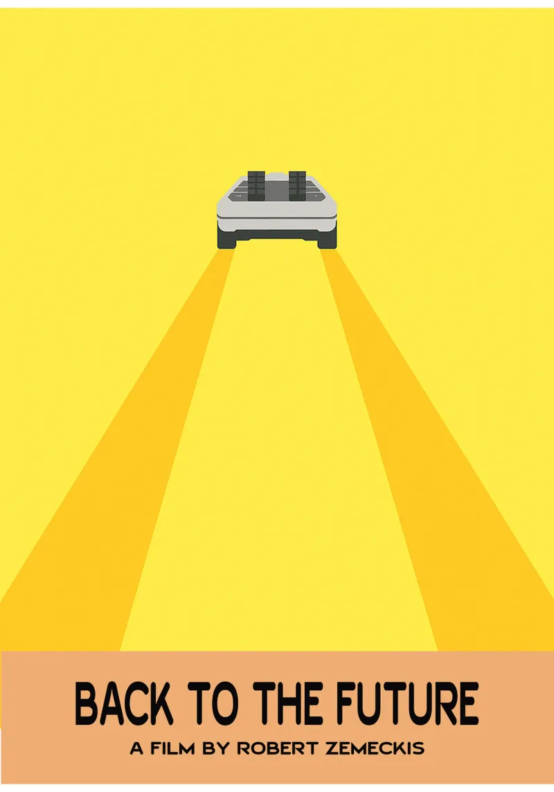 Back to the Future Movie Art Vector Imagination canvas by whitesand