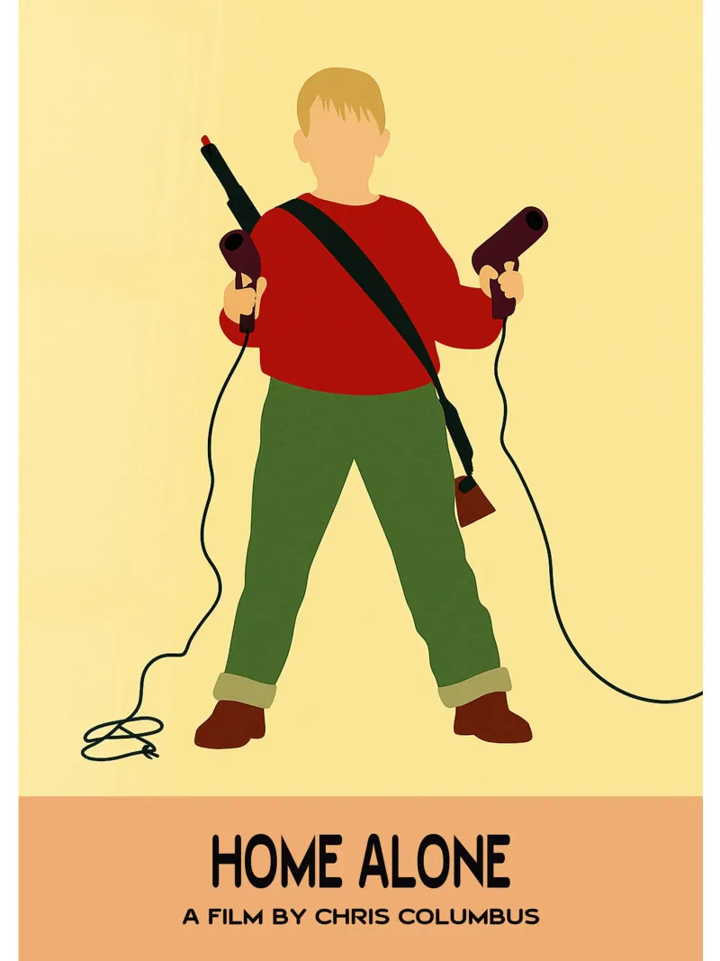 Home Alone Movie Art Immaginazione vettoriale poster da whitesand