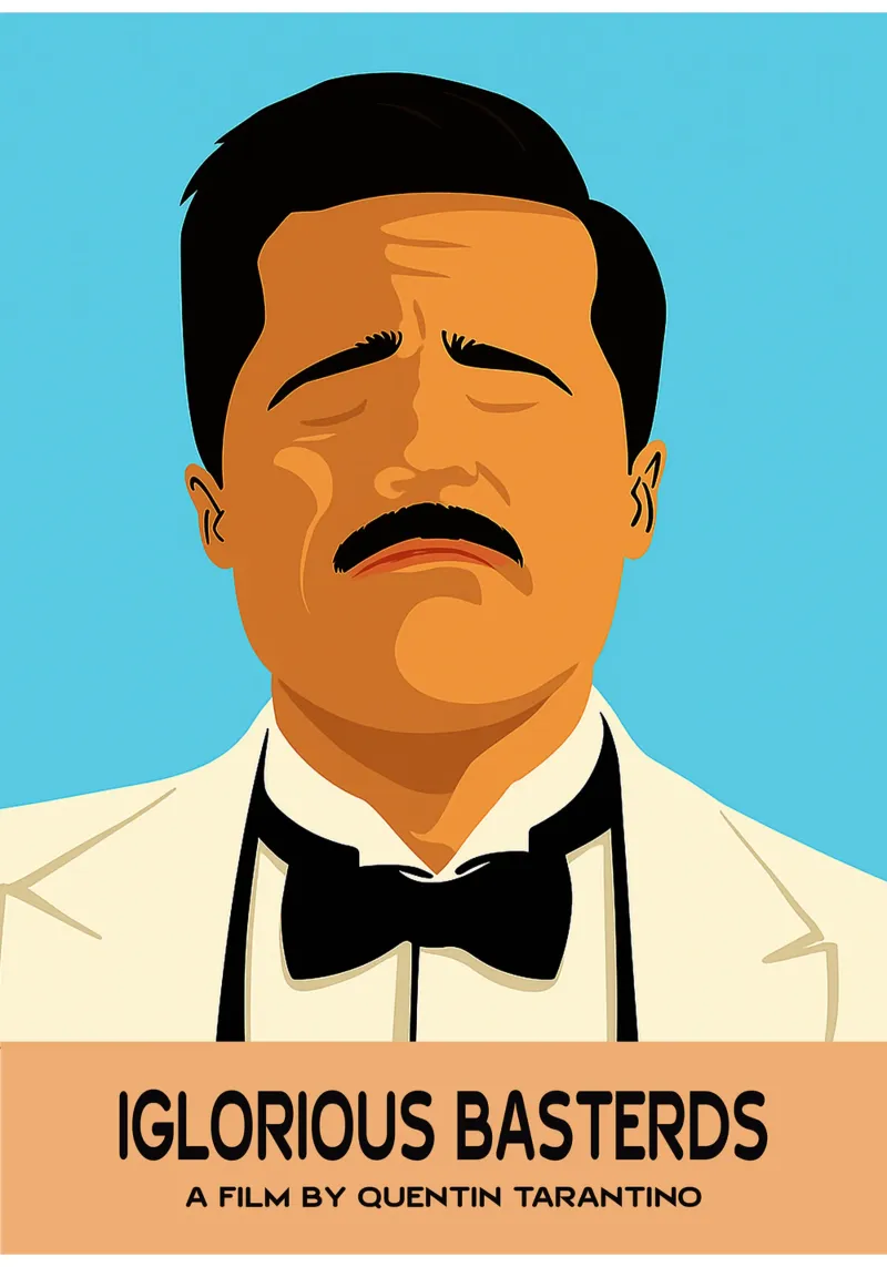 Iglorious Basterds Movie Art Vector Imagination metacrilato de whitesand
