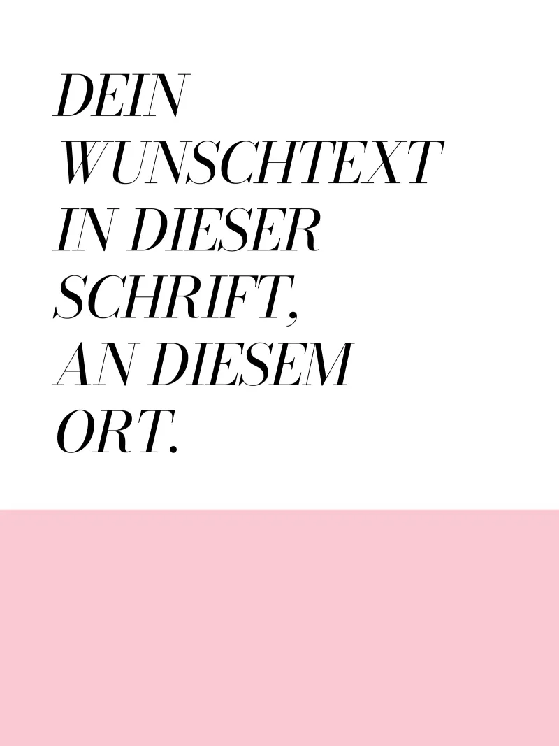Wunschtext - geometrisch rosa pellicola backlit da WORTSPIEL
