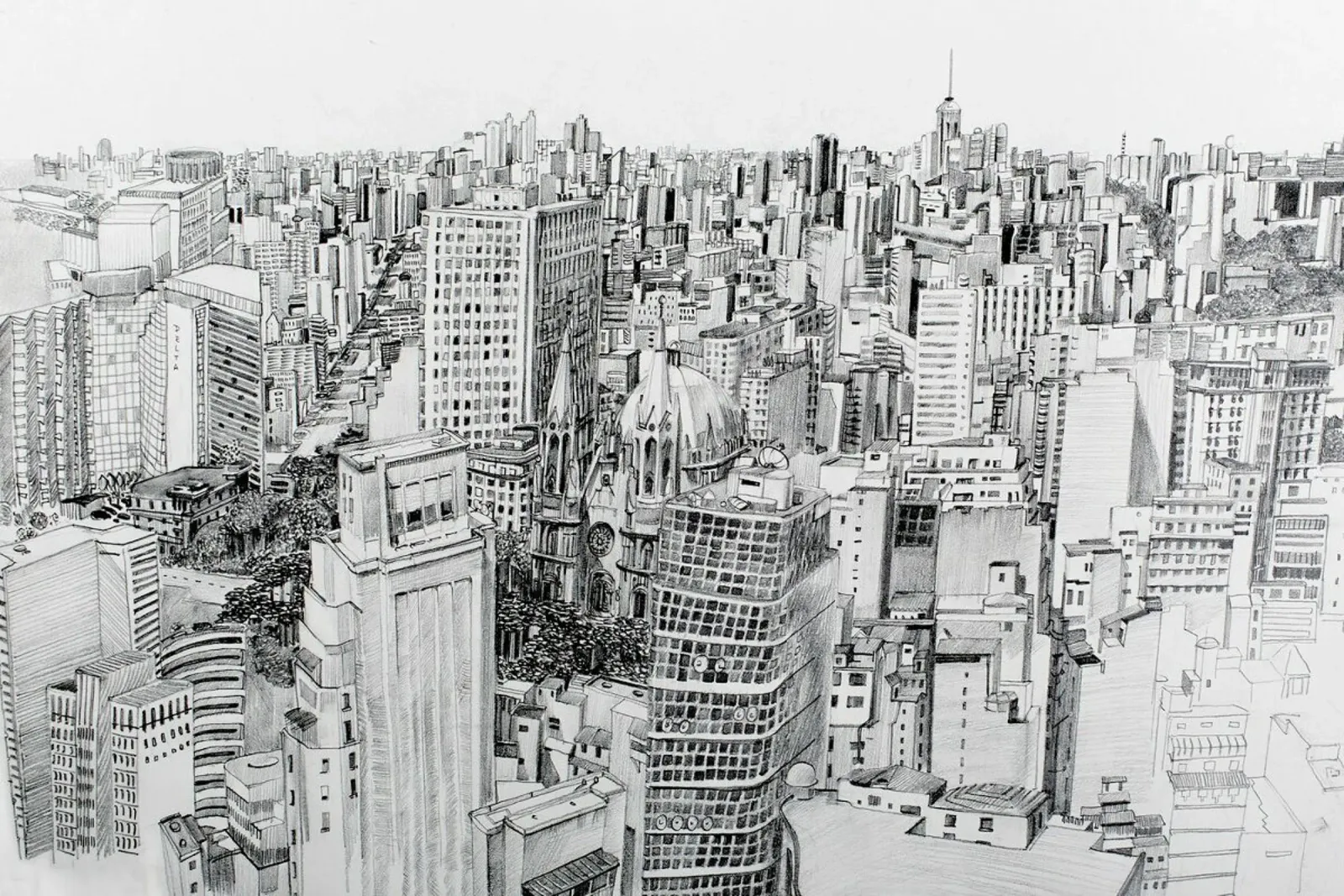 Outside the city lienzo de Alex Egea