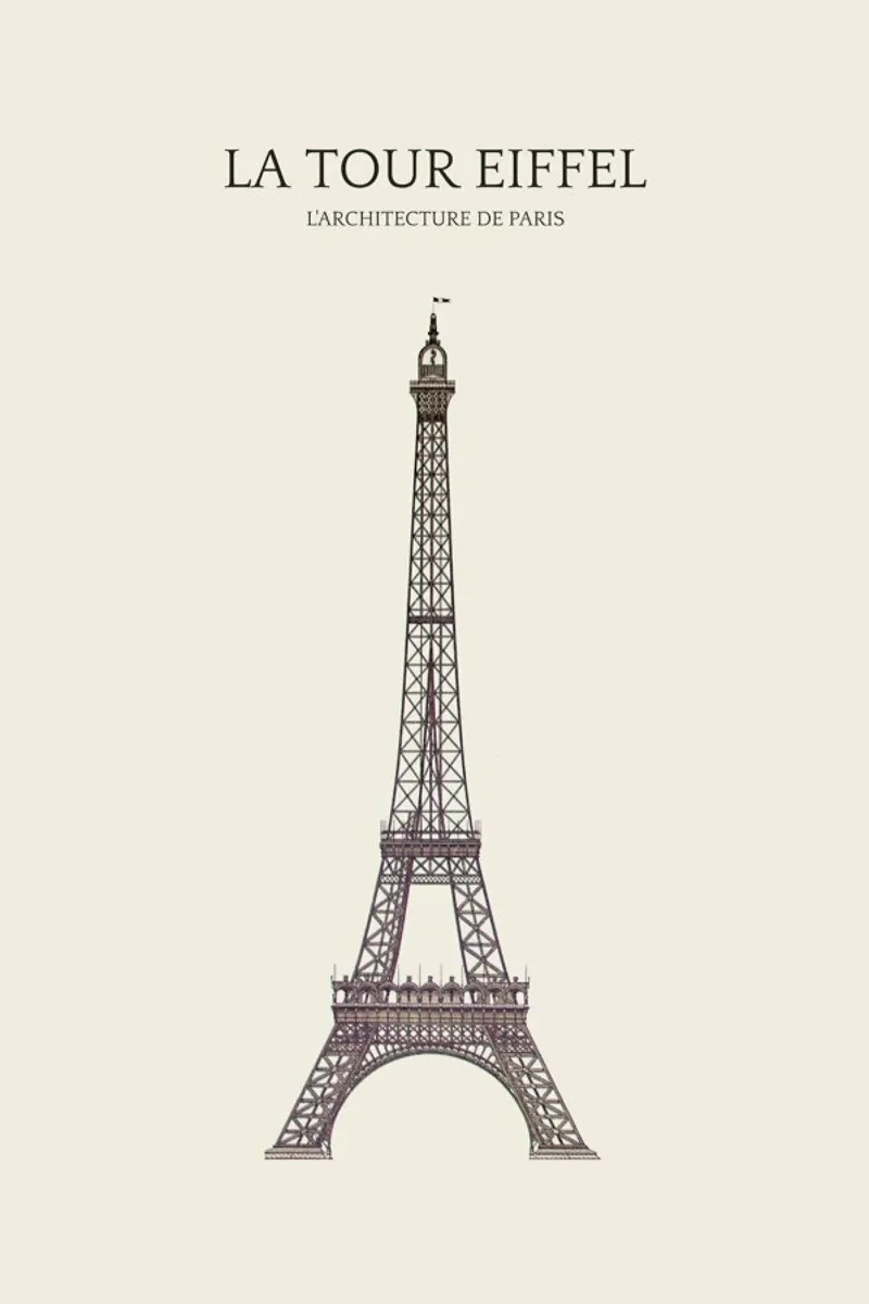 La Tour Eiffel alluminio dibond da Vintage by JUNIQE