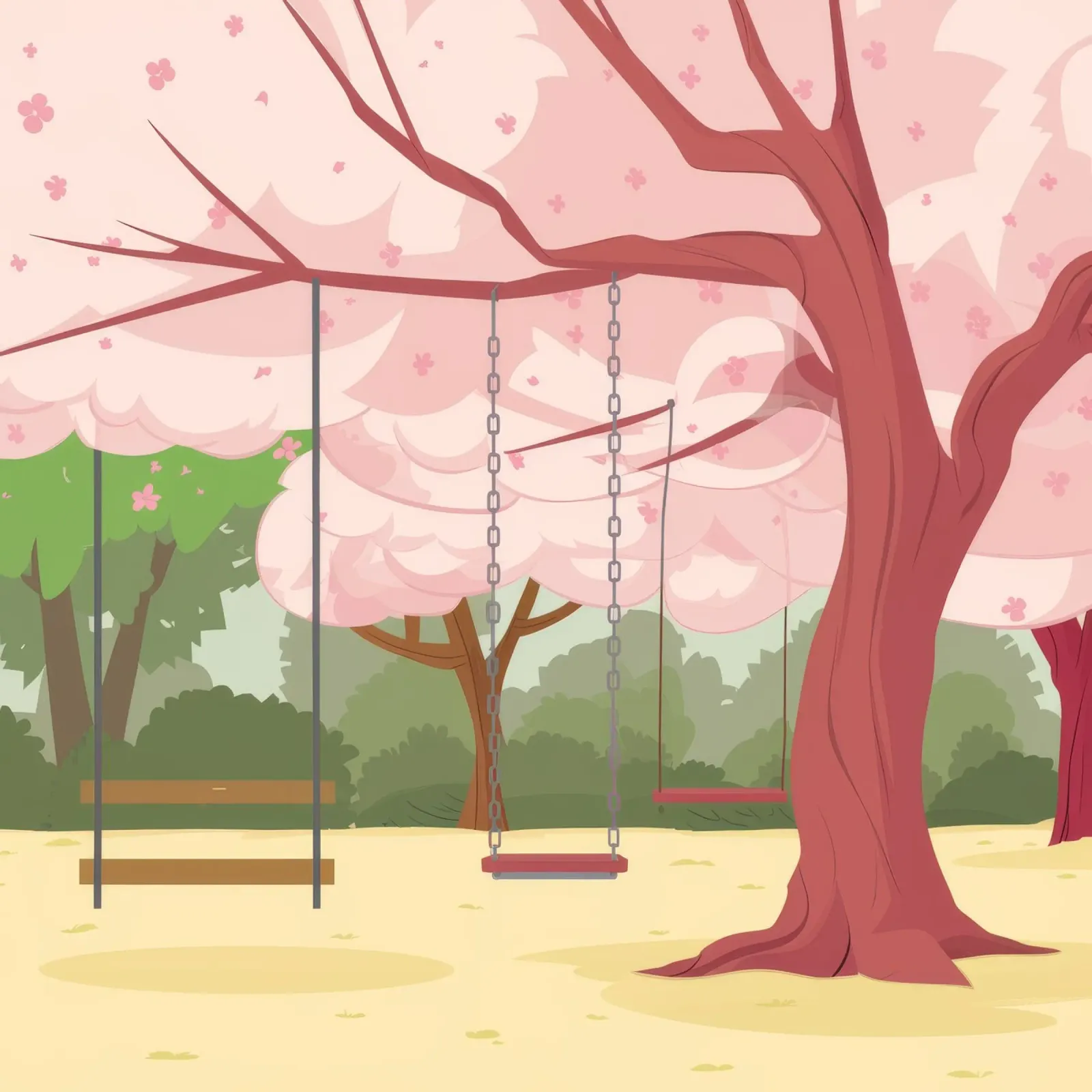 Sakura Swing Serenity pellicola backlit da Pake Nebula