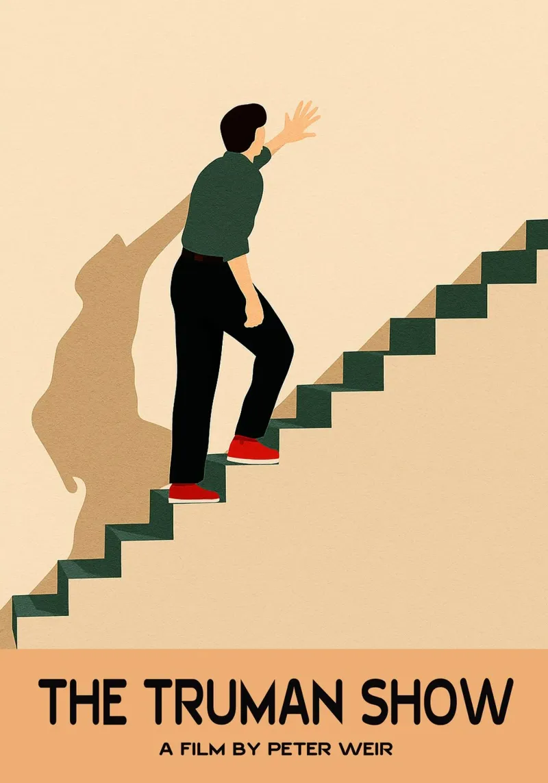 The Truman Show Movie Art Vector Imagination metacrilato de whitesand