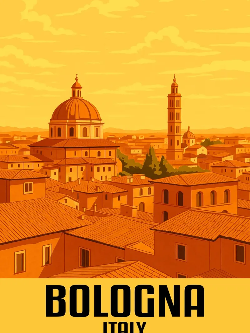 Bologna Spagna Città Arte Immaginazione tela con Cornice a cassetta da oneheart