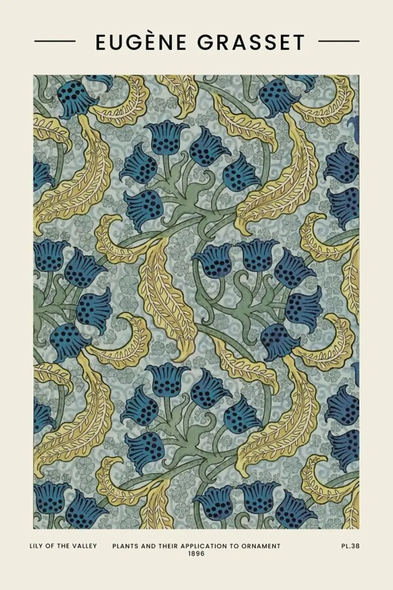 Grasset - Lily of the Valley pellicola backlit da Vintage by JUNIQE