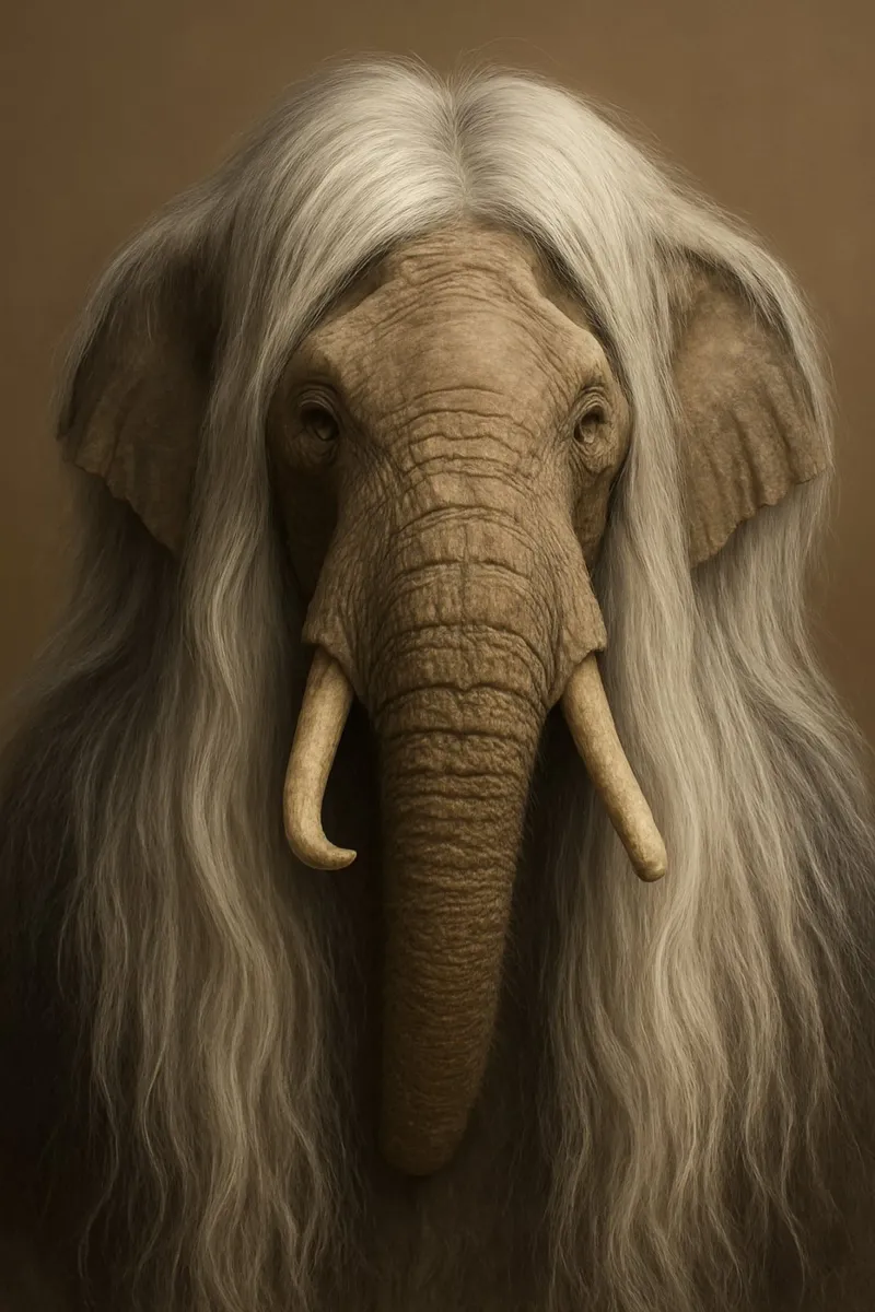 Il saggio elefante dai capelli d'argento pellicola backlit da So Cute Land - Affiches et posters