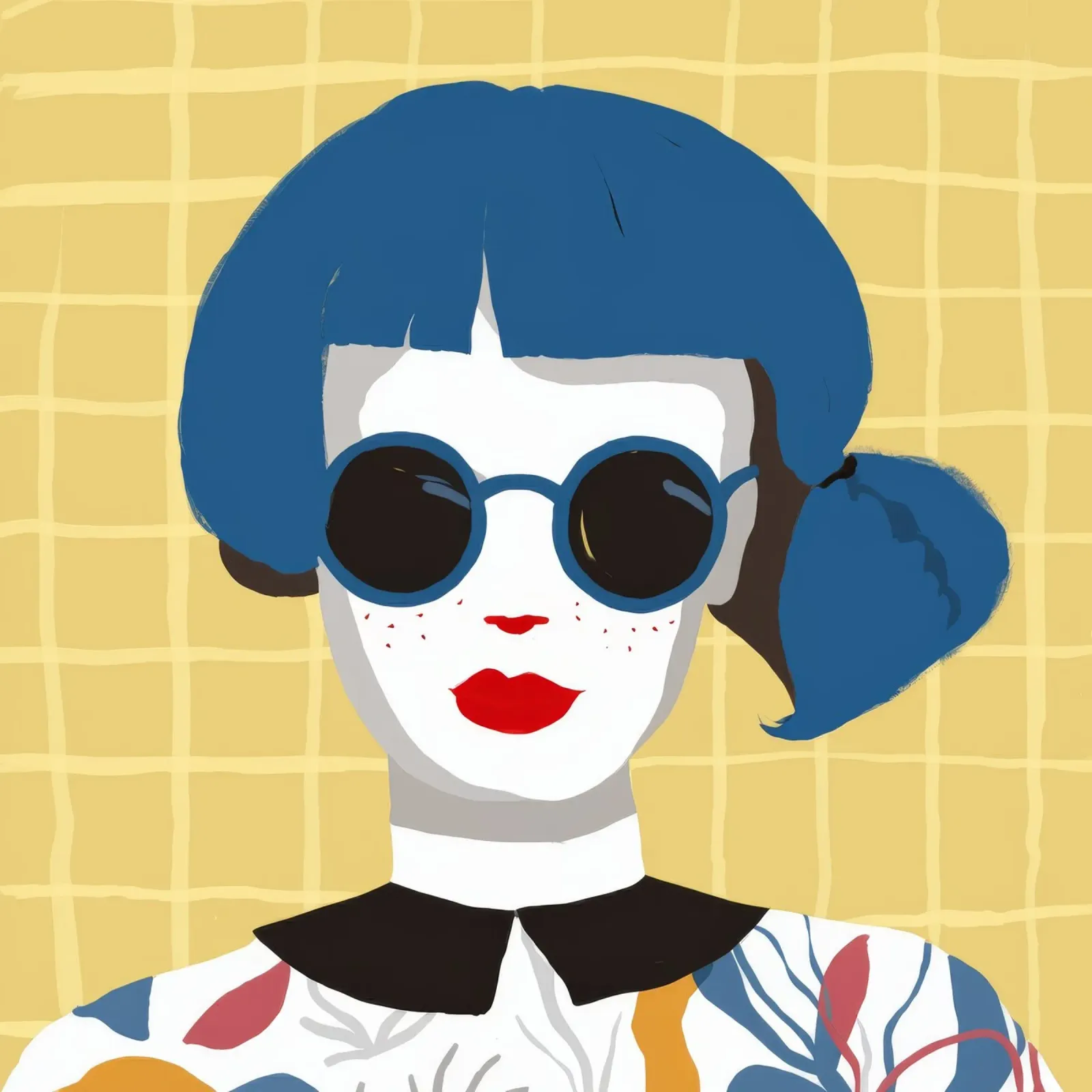 Elektrisch net diva canvas van Aether Brush