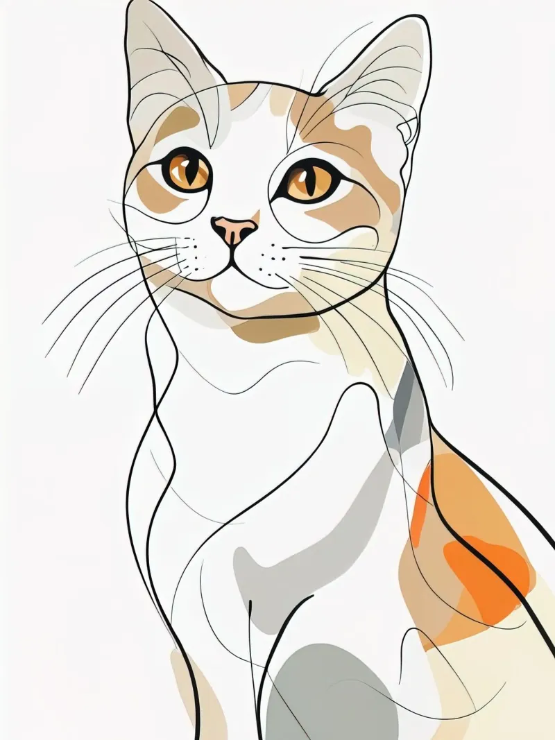 Minimalist cat canvas by 🎁 ARTVI-SHOP