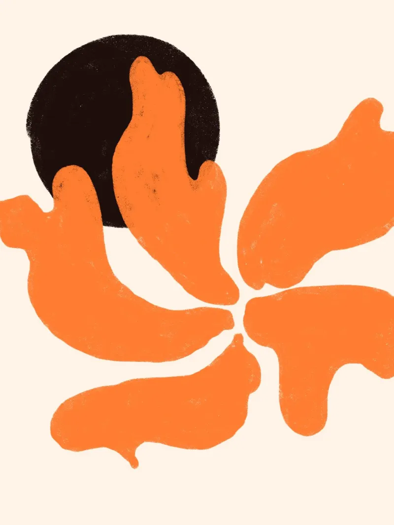 Petali di sole alla deriva Matisse poster con telaio in legno da EDMPROJECT