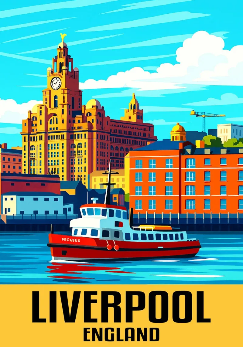 Liverpool Inghilterra Città Arte Immaginazione pannello forex da oneheart
