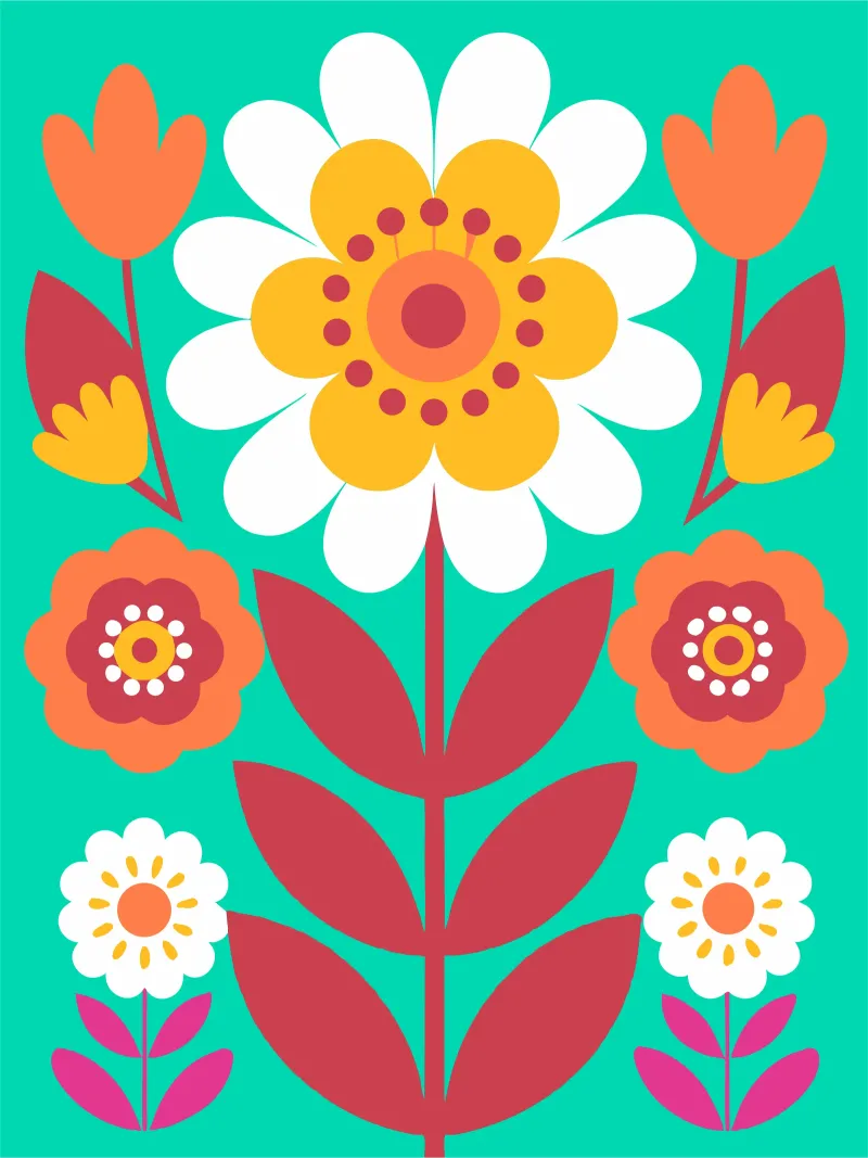 Beautiful Flowers acrylic glass by FLOWER PLACE SHOP