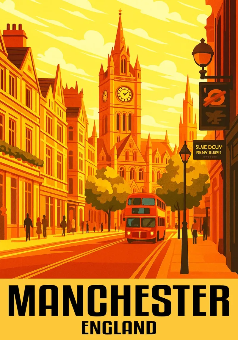 Manchester Inghilterra Città Arte Immaginazione pellicola backlit da oneheart
