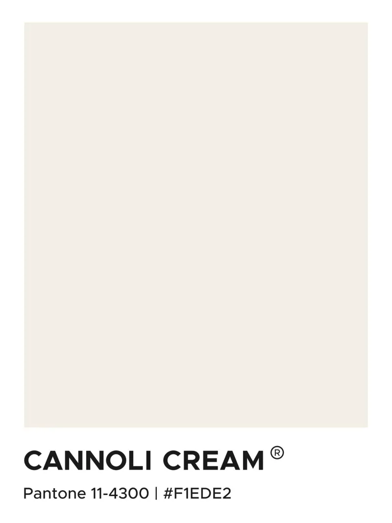 Cannoli Cream Pantone tela con Cornice a cassetta da Paigaam Studio