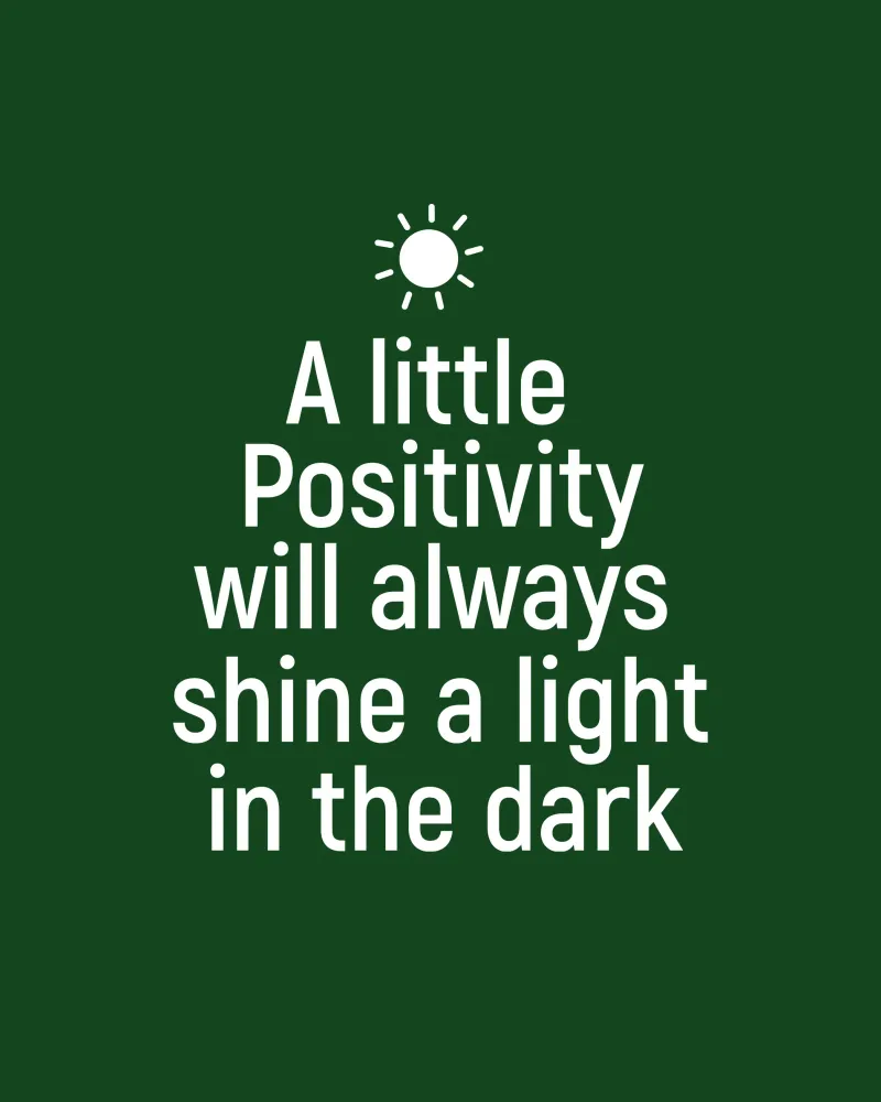 A little positivity will always shine a light in the dark pellicola backlit da positivepipo