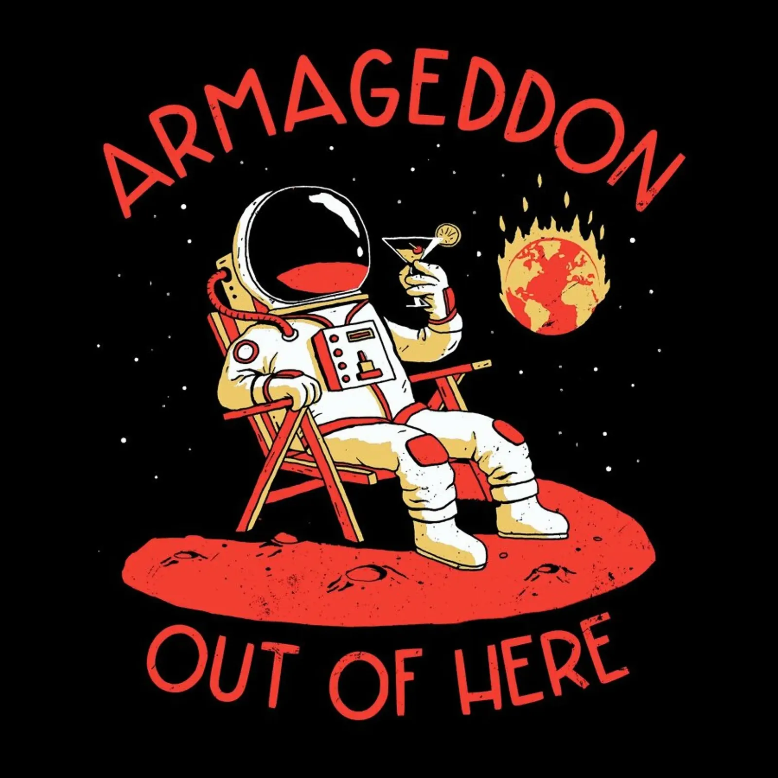 Armageddon Out Of Here poster con telaio in plastica da DinoMike