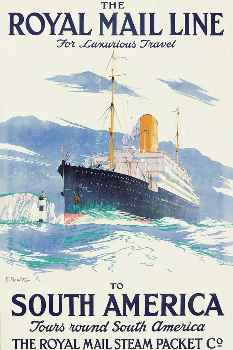 Hamilton - The Royal Mail Line to South America. alluminio dibond da ARTOTHEK