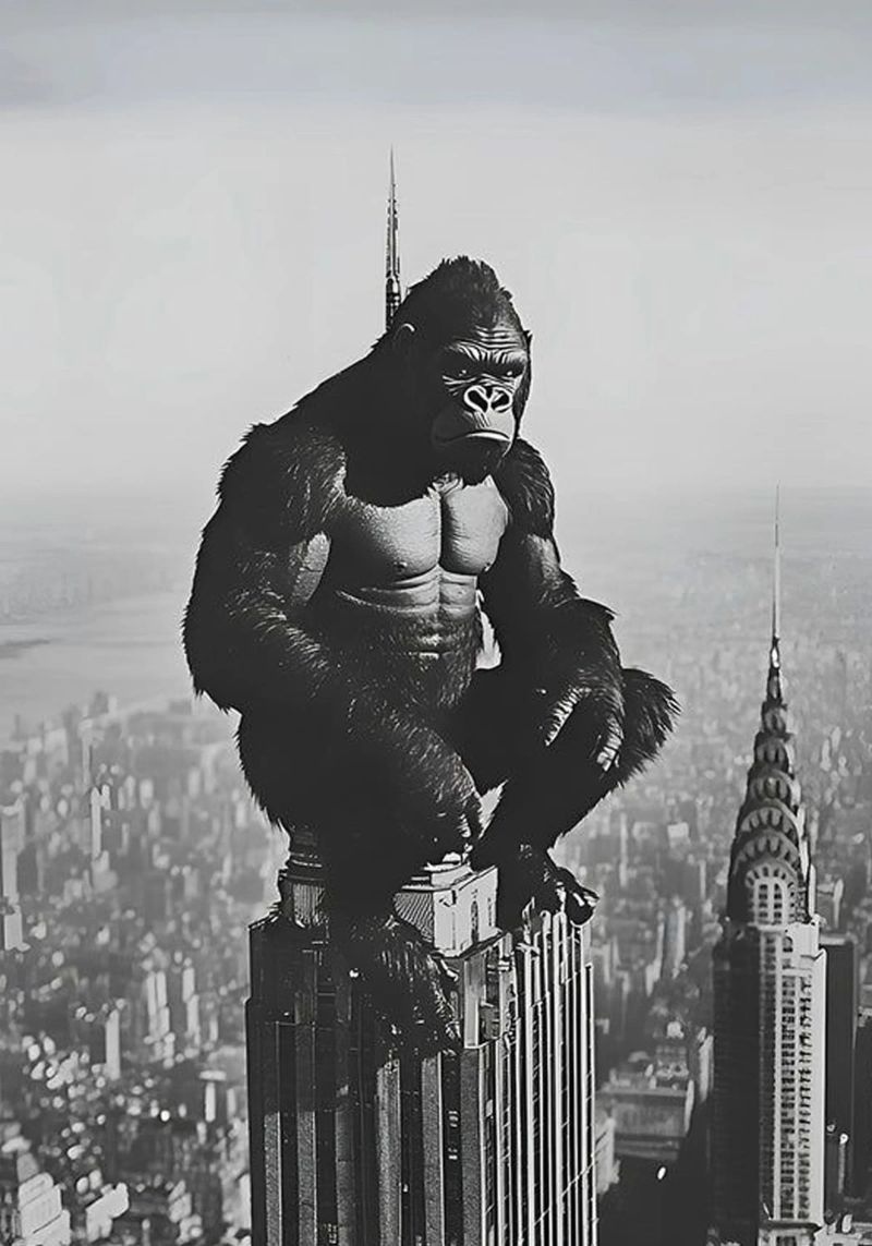King Kong nella Torre pellicola backlit da christal shop