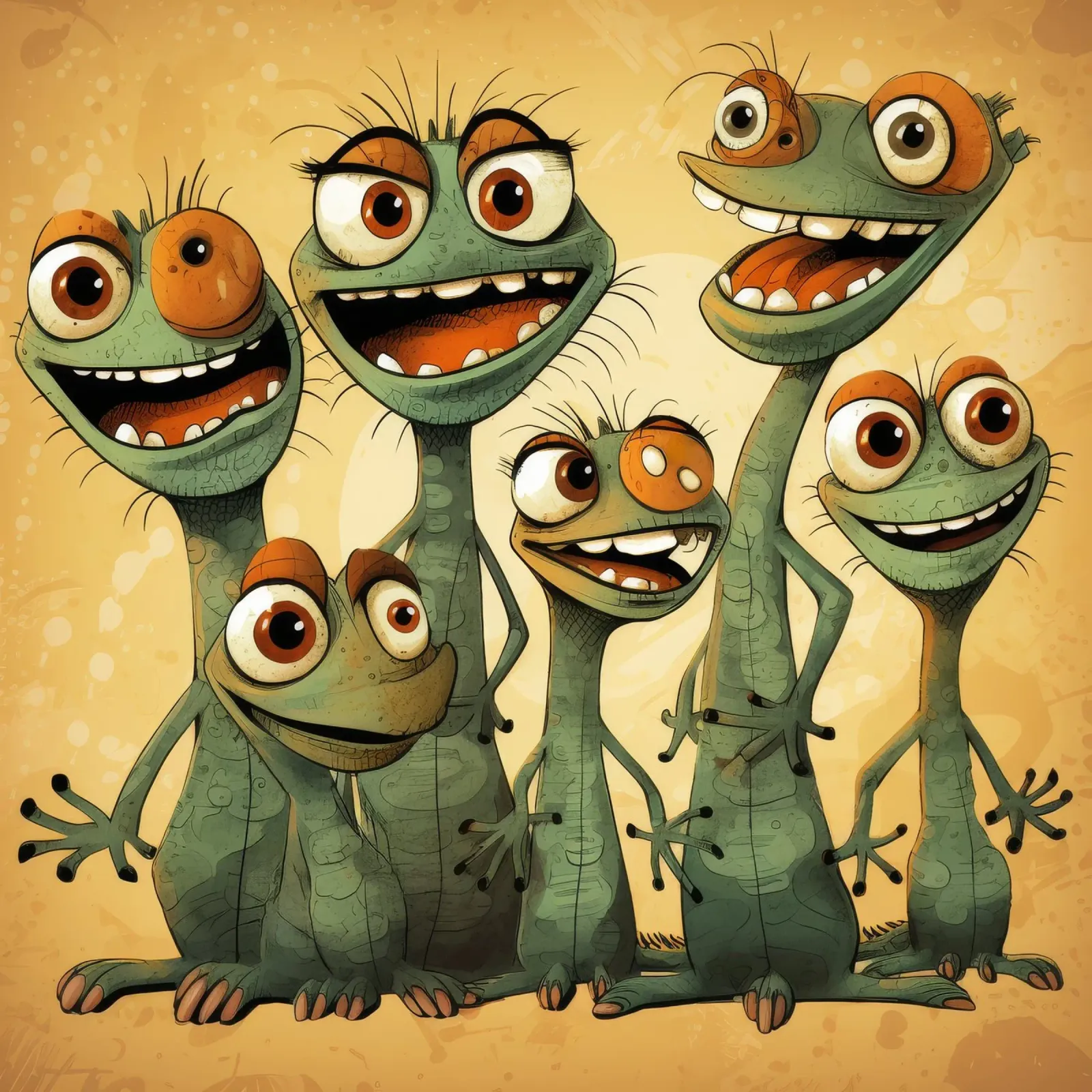 La banda delle lucertole retrò poster da Funny Animals