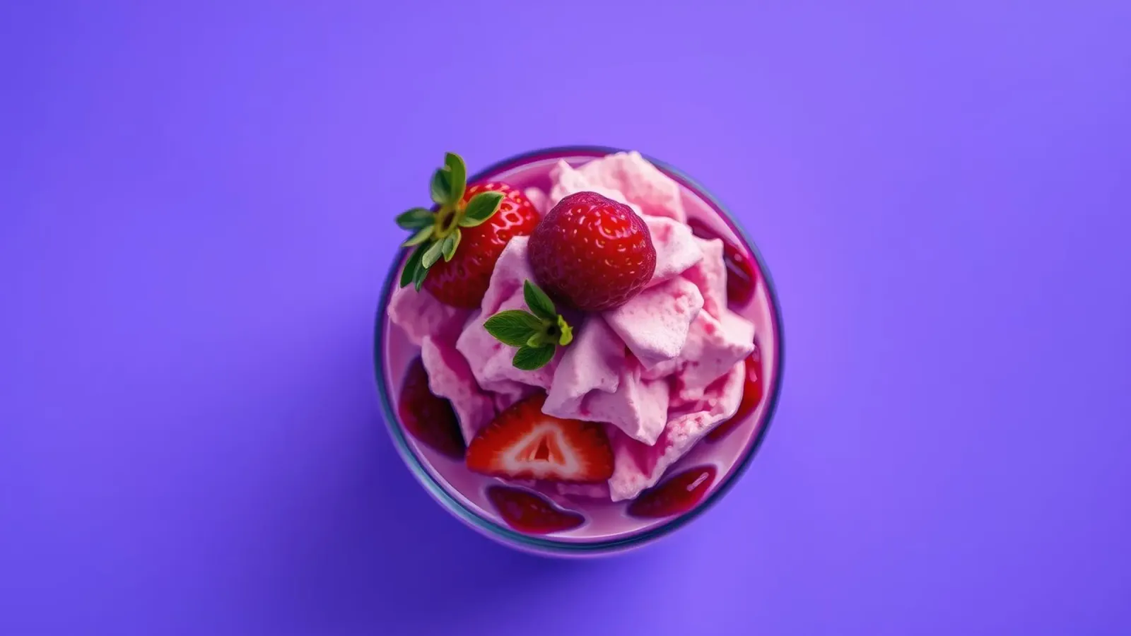 Dessert colorato con fragole e lamponi pellicola backlit da DesignDoodle