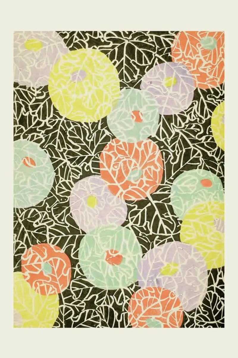 Shin-Bijutsukai - Floral Relief pellicola backlit da Vintage by JUNIQE