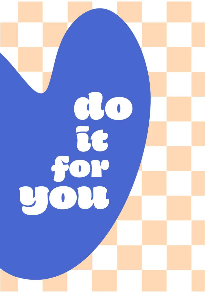 do it for you poster con marco de plástico de be.