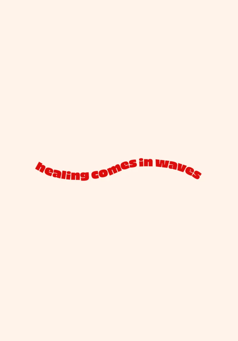 healing comes in waves poster con telaio in plastica da be.