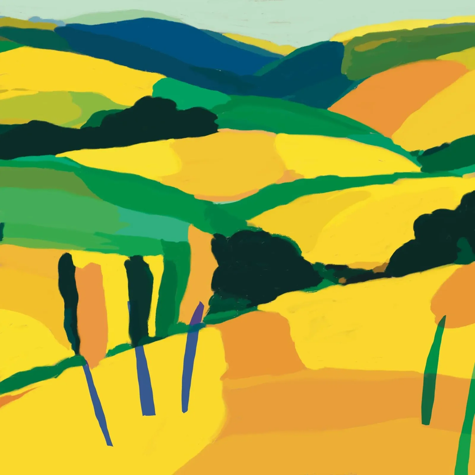 Colline jaune d'or hahnemühle de Little Dean