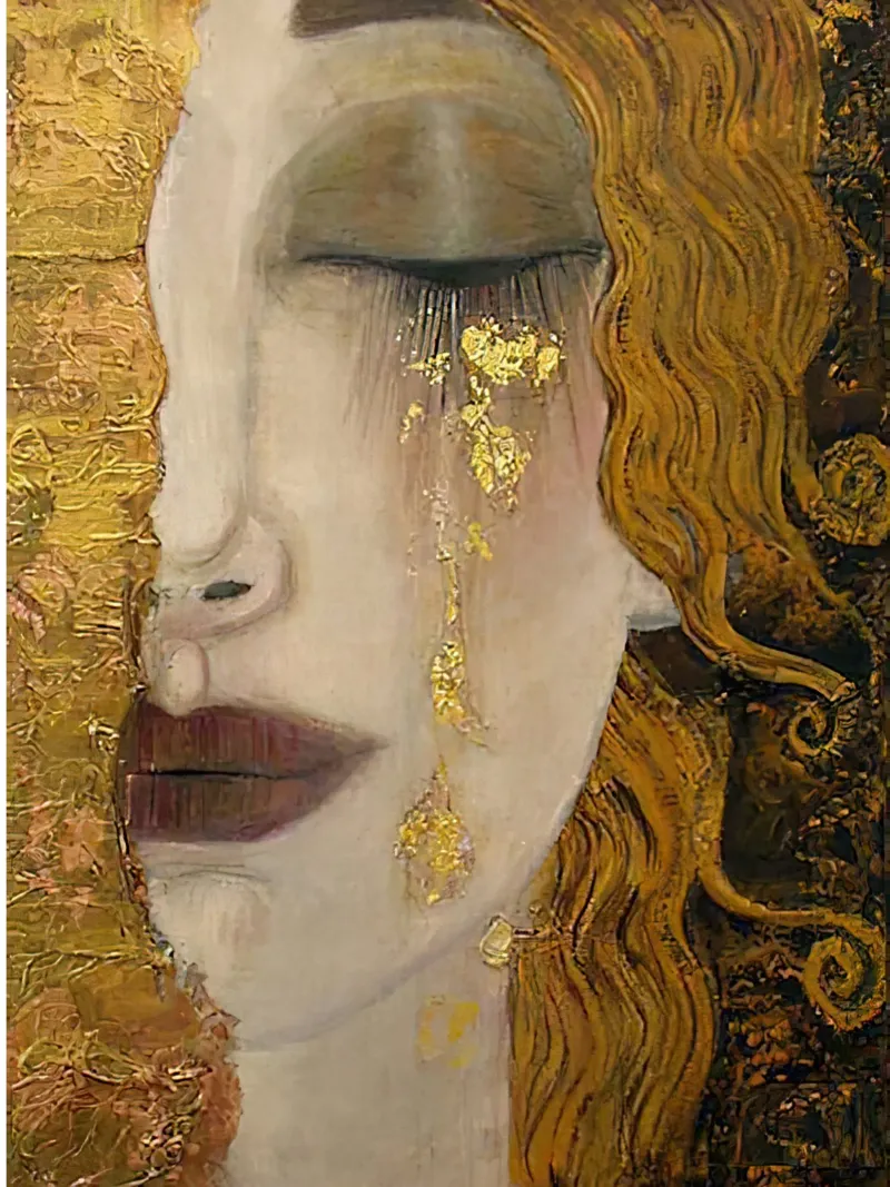 The Golden Tears By Gustav Klimt canvas by DuncanBennett shop