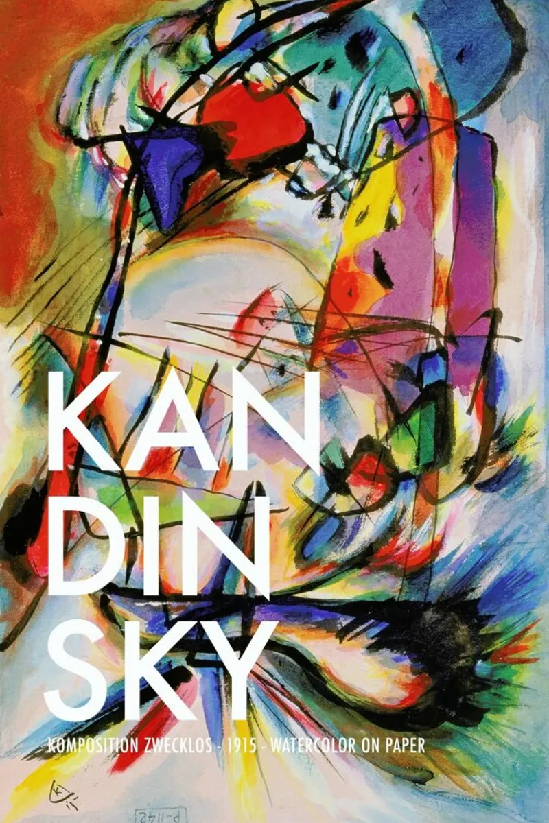Kandinsky - Komposition Zwecklos canvas by Vintage by JUNIQE