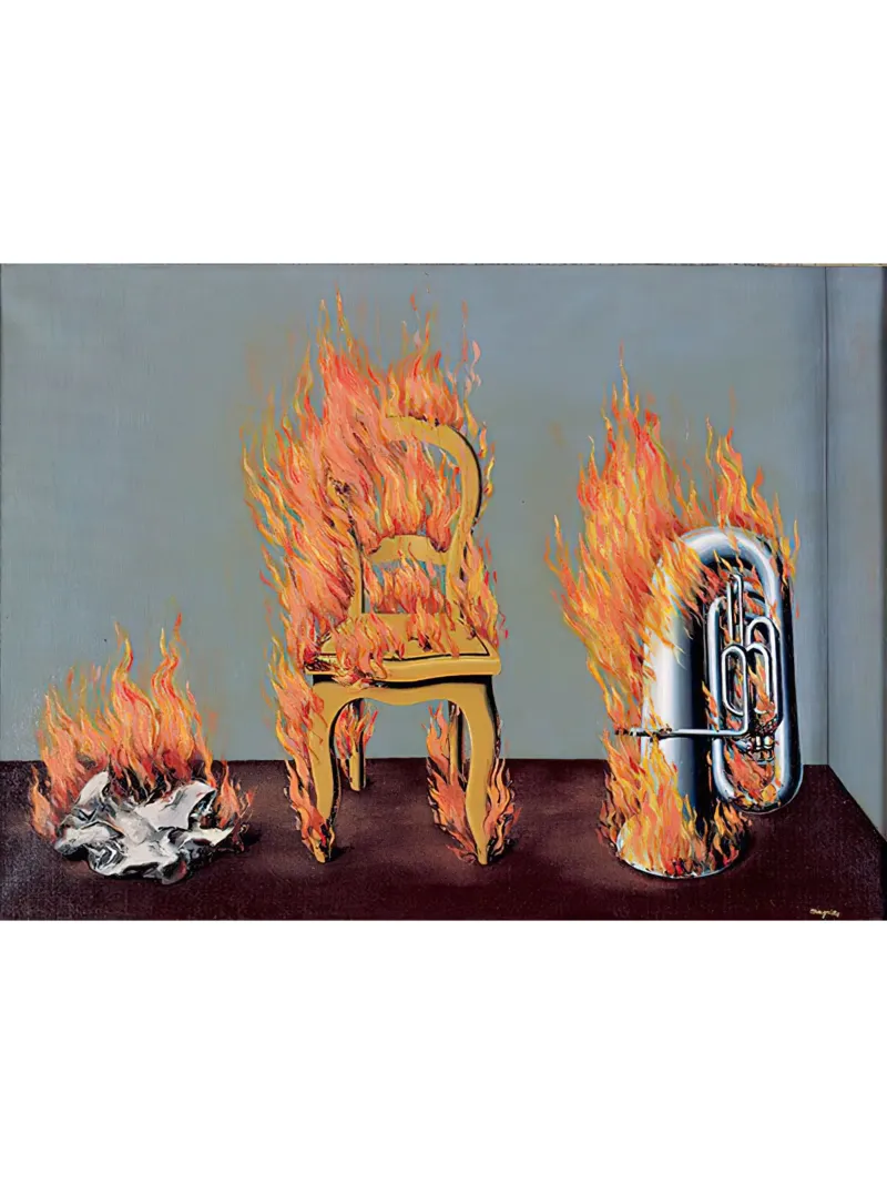 La scoperta del fuoco Rene Magritte plexiglass da Spencer Farrell2