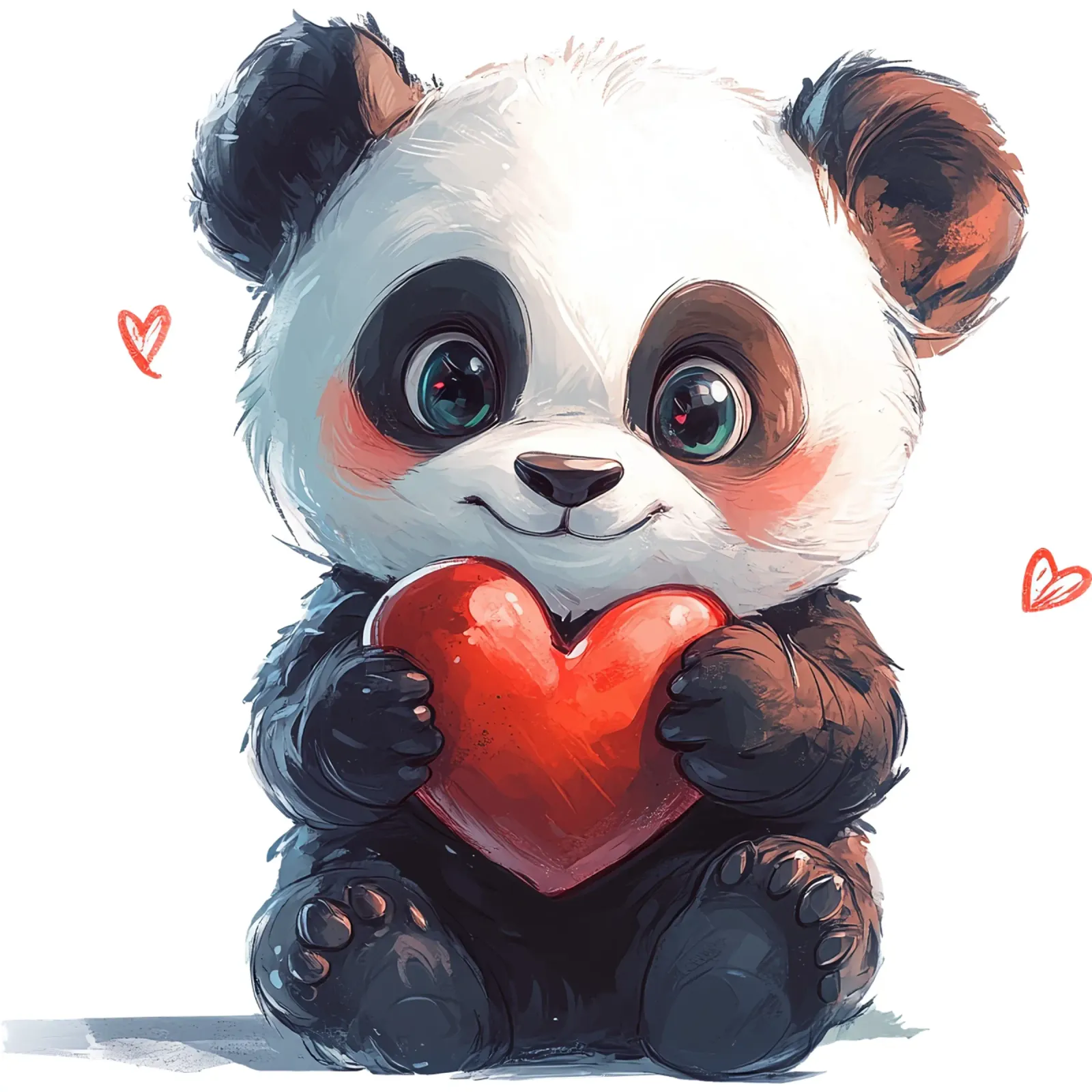 Panda Liebe a fumetti pellicola backlit da Cat Grafic Design
