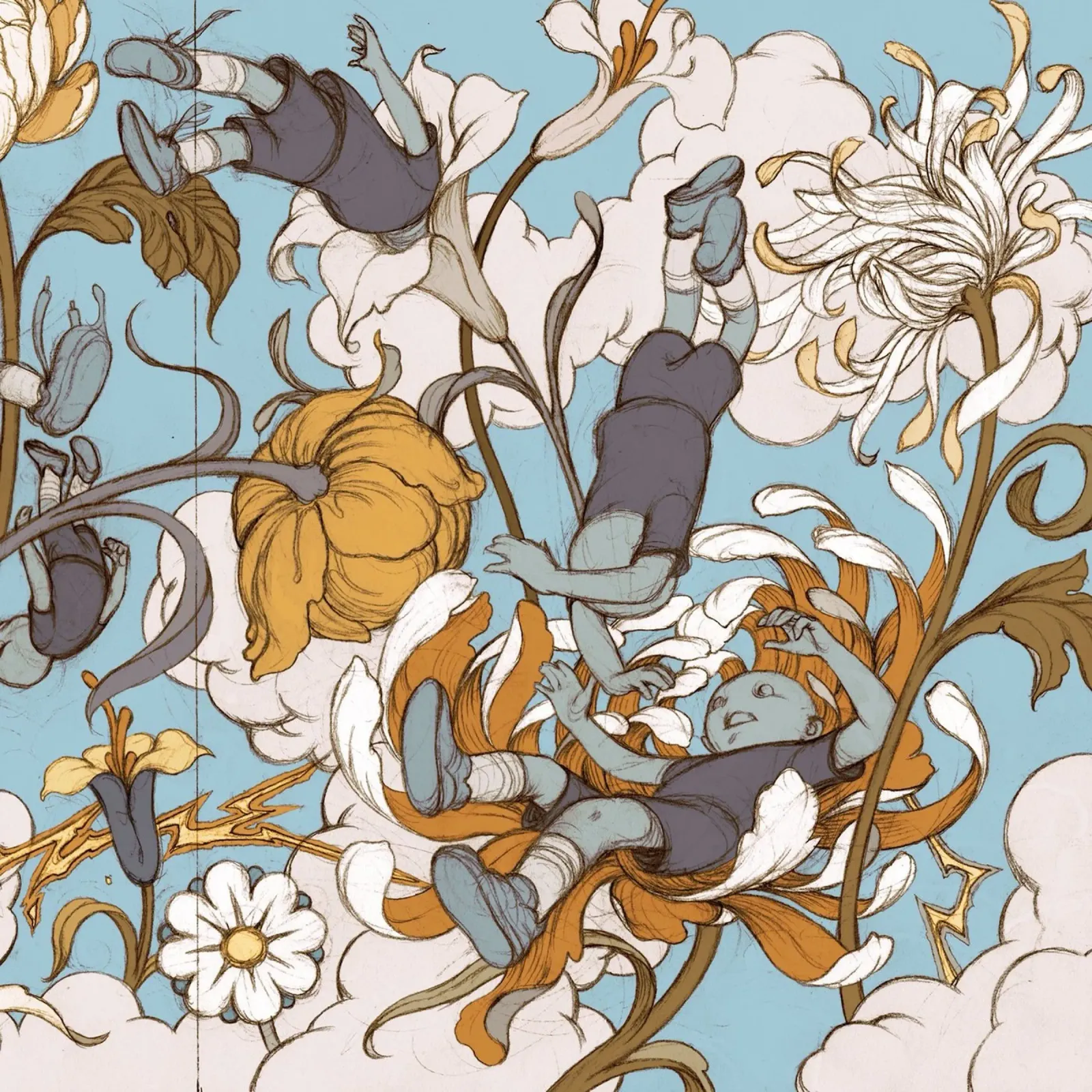 James Jean I figli dei fiori alluminio dibond da Kunzeworld