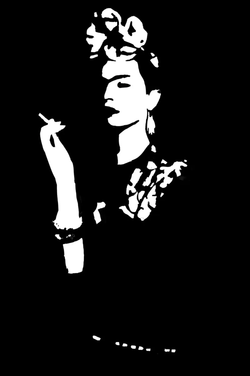 Frida Kahlo tela con Cornice a cassetta da typostudio