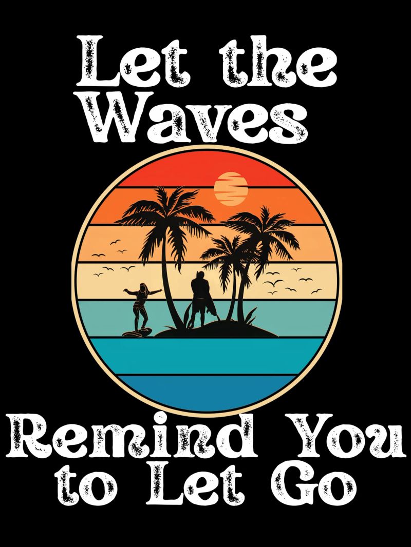 Let the Ocean Teach You to Release and Flow Let Go Live Free canvas by Lionandlamb