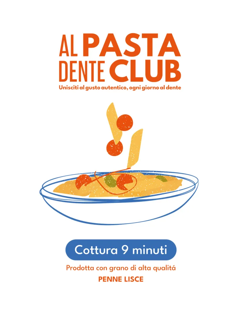 Al Dente Pasta Club poster with aluminum frame by pierosvisuals