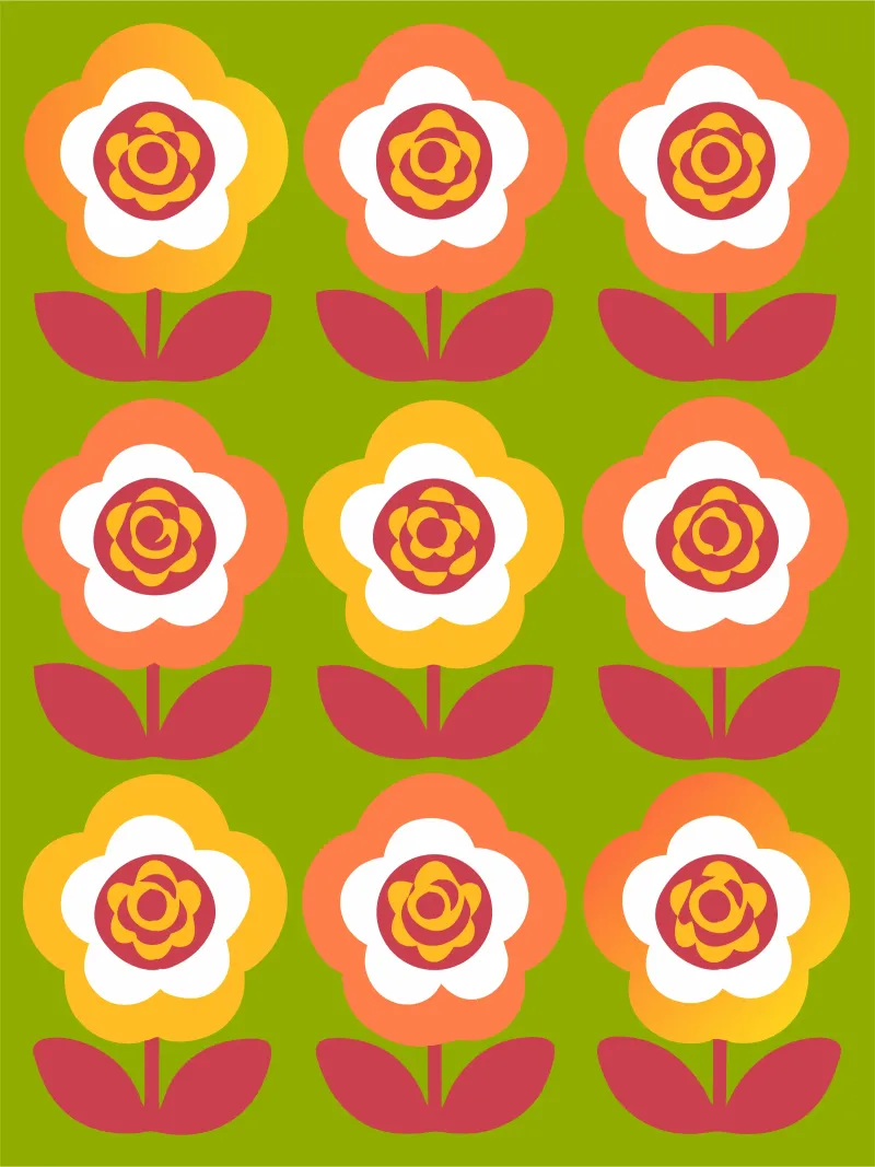 Fiore di rosa Pettern poster da FLOWER PLACE SHOP