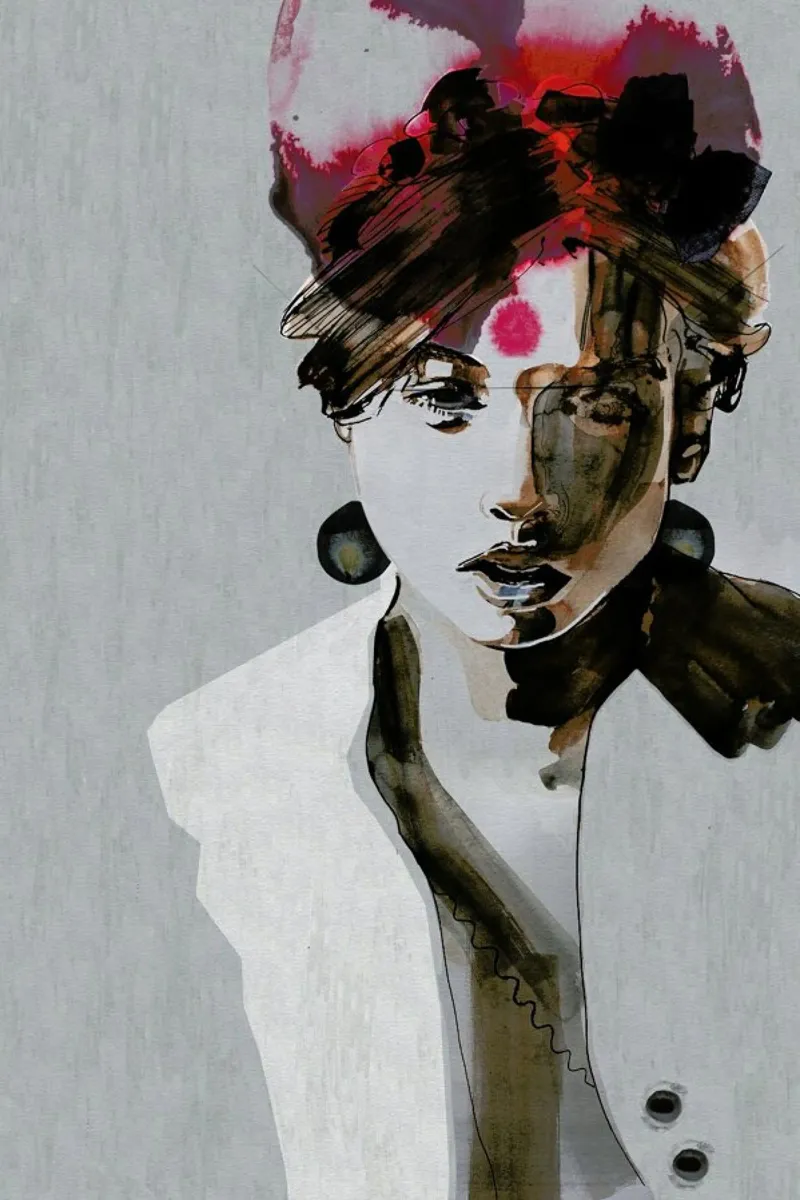 IndianGrace poster con telaio in plastica da Alex Egea