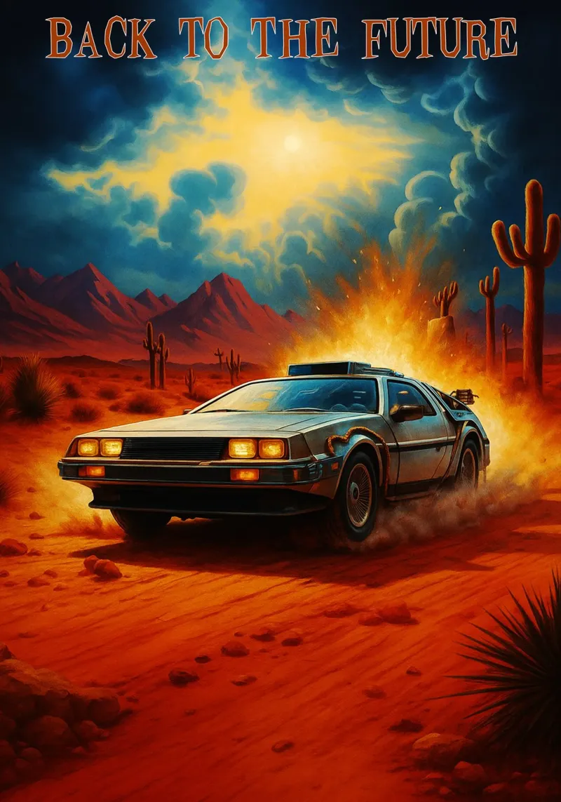 back to the future movie art repainting canvas by inaras