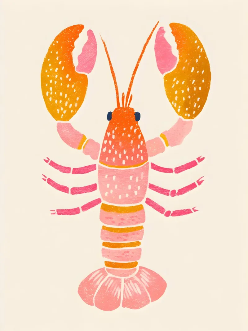 The Pastel Lobster pellicola backlit da Gypsy Galleria