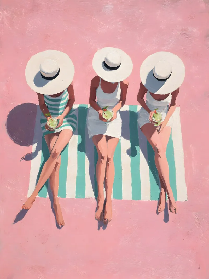 Summer Holiday poster with plastic frame by Gypsy Galleria
