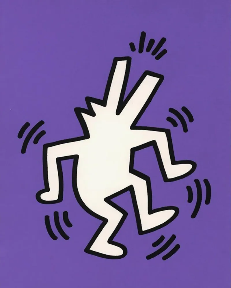 Die Keith Haring Art Animal People Backlit Folie von SRI WEDARI GALLERY
