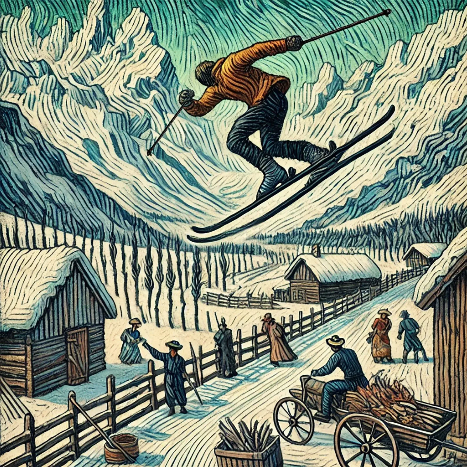 Alpine Bold Jump pellicola backlit da Vintage Van Gogh