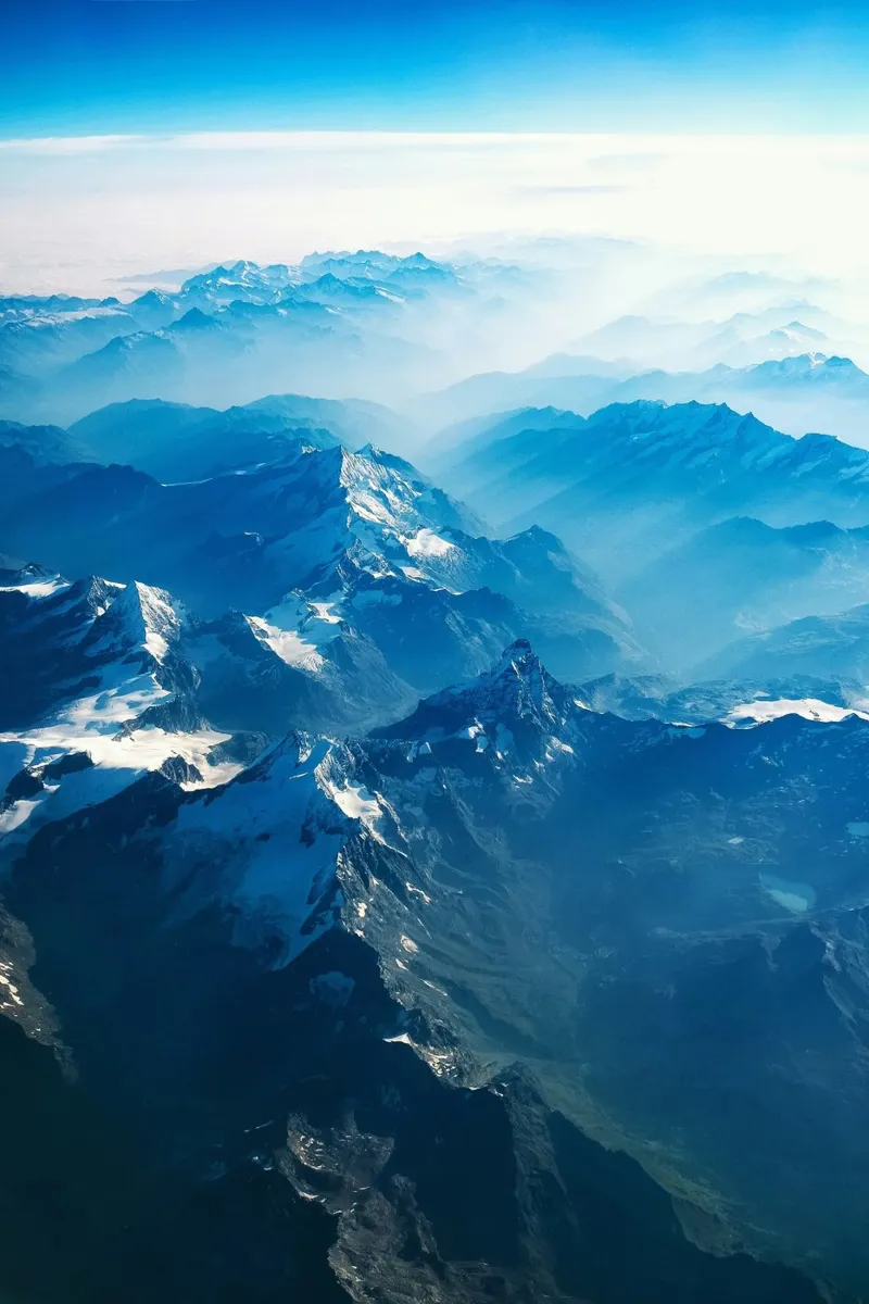 montagne neve alluminio dibond da Bleu