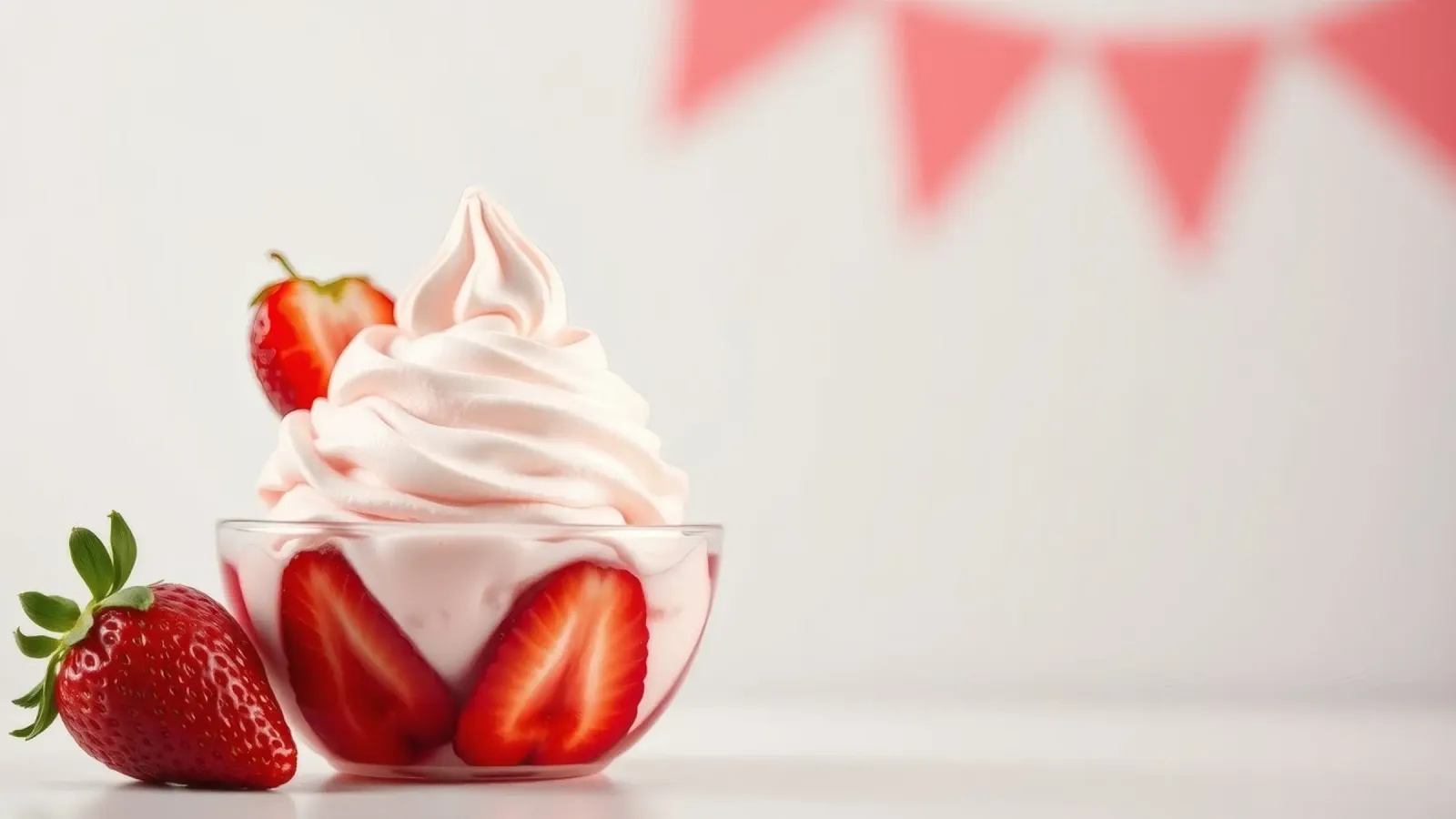 Delizioso dessert alla fragola servito in una coppa di vetro pellicola backlit da DesignDoodle