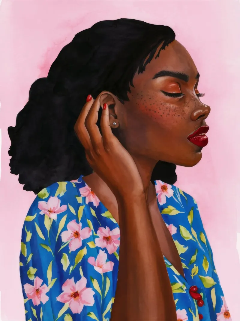 Muse de la nuit radieuse poster avec cadre en plastique de Aether Brush
