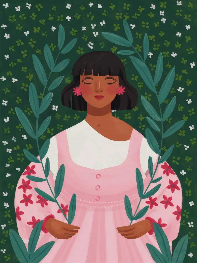 Botanical Harmony Flow poster by Aether Brush