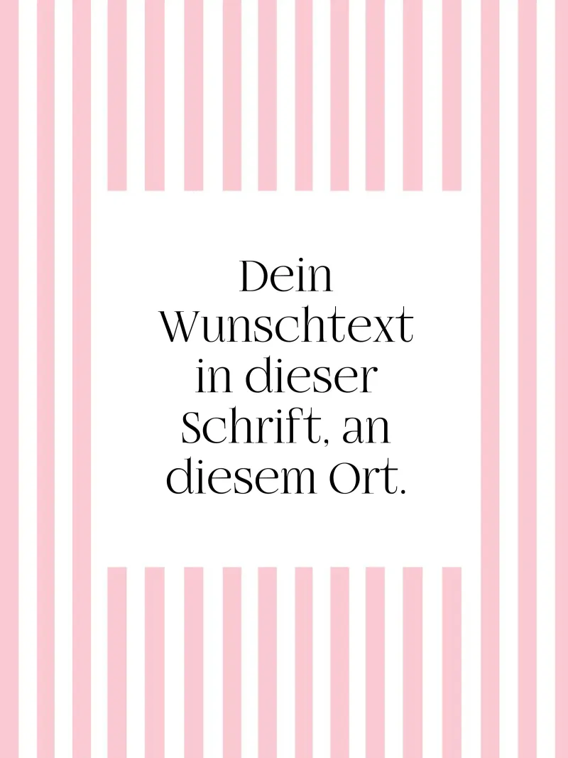 Wunschtext mit rosa Streifen pellicola backlit da WORTSPIEL